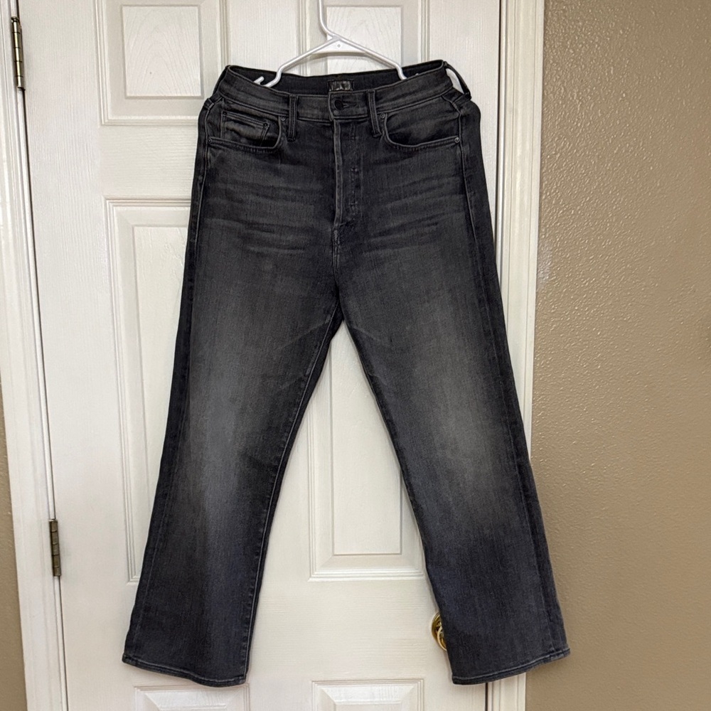 MOTHER Women's Charcoal Gray rambler ankle Jeans